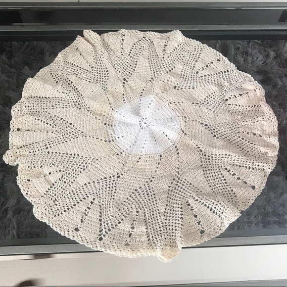 Handcrafted Beige Crochet Doily - Picture 5 of 10